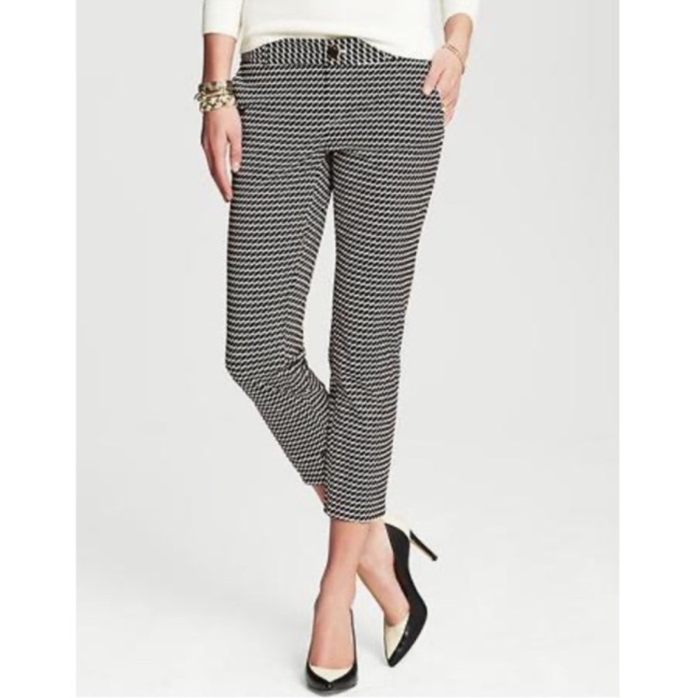 Banana Republic Hampton Geo-Print Crop Dress Pants